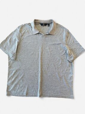 Michael Strahan Classic Gray Polo Shirt with Relaxed Fit